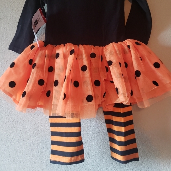 Counting Daises Black Cat Polka Dot Tutu Legging Set - Size 2T - Picture 6 of 12